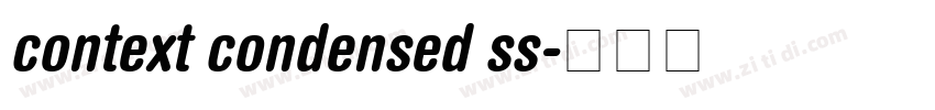 context condensed ss字体转换